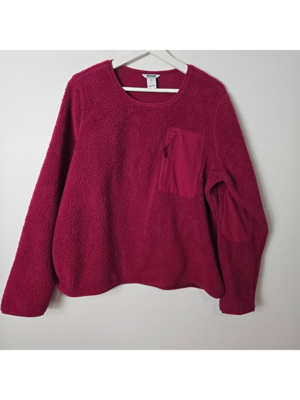 Duluth Trading Size XL Softmore Fleece Crew neck Pullover Sweatshirt Sangria Red